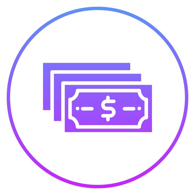 Ilustración del icono vectorial de salarios del conjunto de iconos de banca y finanzas