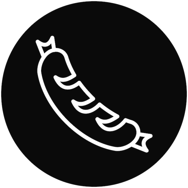 Ilustración del icono vectorial de salchichas del conjunto de iconos de Street Food