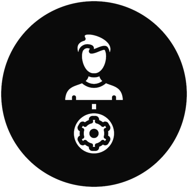 Ilustración del icono vectorial de salida del conjunto de iconos de recursos humanos