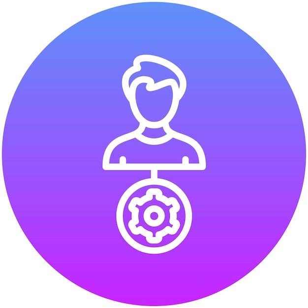 Ilustración del icono vectorial de salida del conjunto de iconos de recursos humanos