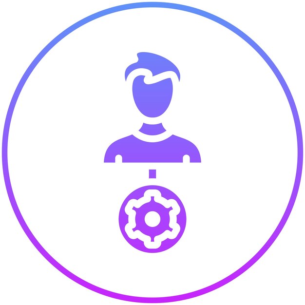 Ilustración del icono vectorial de salida del conjunto de iconos de recursos humanos