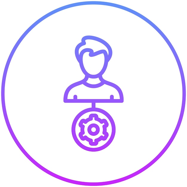 Ilustración del icono vectorial de salida del conjunto de iconos de recursos humanos