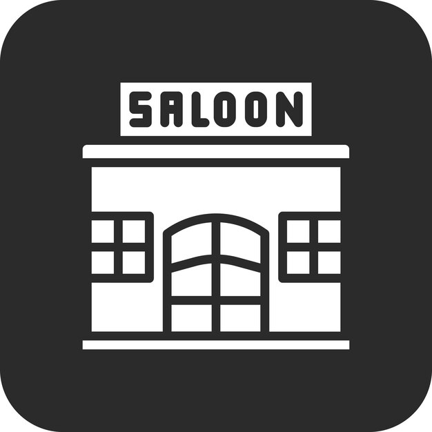 Ilustración del icono vectorial del salón del icono del Oeste Salvaje