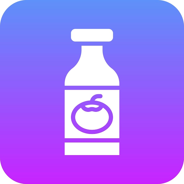 Ilustración del icono vectorial de la salsa de tomate del conjunto de iconos de la mañana y el desayuno
