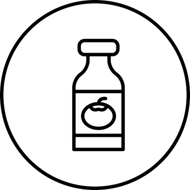 Ilustración del icono vectorial de la salsa de tomate del conjunto de iconos de la mañana y el desayuno