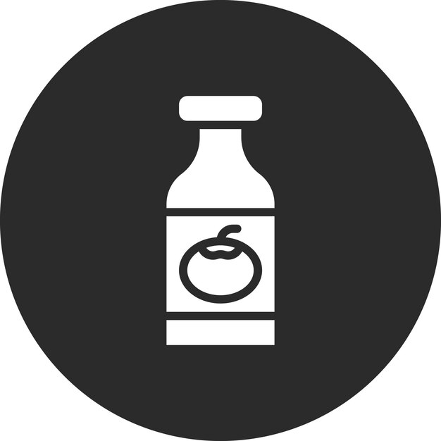 Ilustración del icono vectorial de la salsa de tomate del conjunto de iconos de la mañana y el desayuno