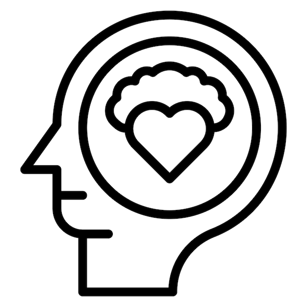 Ilustración del icono vectorial de salud mental del conjunto de iconos de salud mental