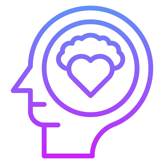 Ilustración del icono vectorial de salud mental del conjunto de iconos de salud mental