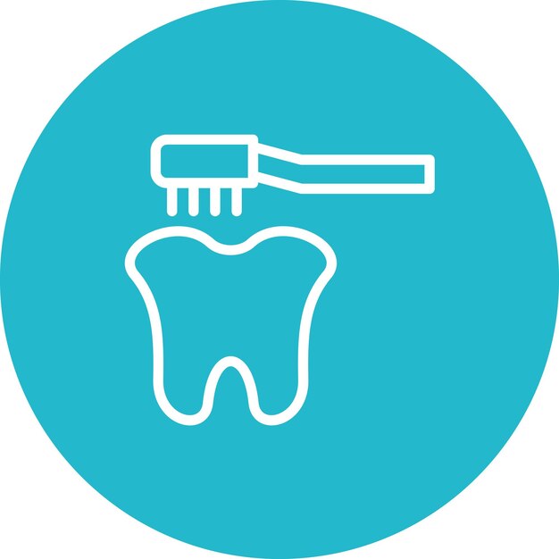 Ilustración del icono vectorial de salud oral del conjunto de iconos de Medicina I
