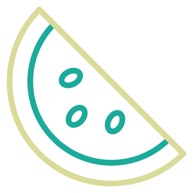 Ilustración del icono vectorial de la sandía del conjunto de iconos de verano