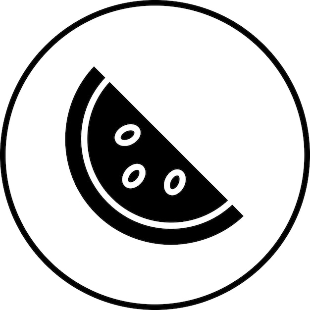 Ilustración del icono vectorial de la sandía del conjunto de iconos de verano