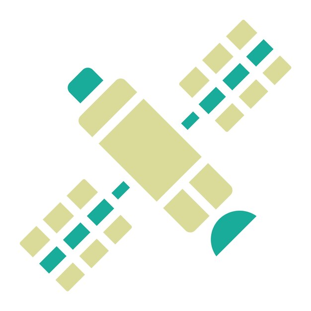 Ilustración del icono vectorial de satélite del conjunto de iconos de tecnología