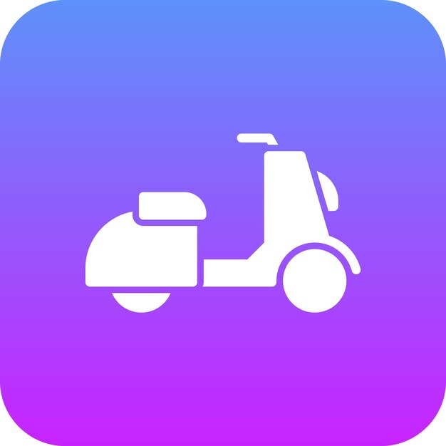 Ilustración del icono vectorial del scooter del conjunto de iconos de transporte