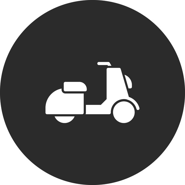 Ilustración del icono vectorial del scooter del conjunto de iconos de transporte