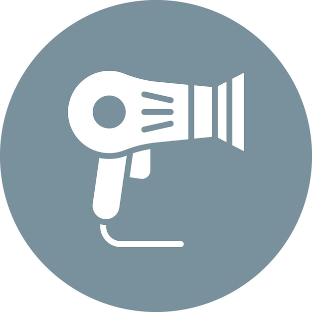 Ilustración del icono vectorial del secador de cabello del conjunto de iconos de la rutina de higiene