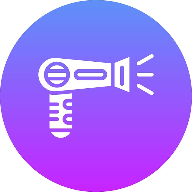 Ilustración del icono vectorial del secador de cabello del conjunto de iconos de servicios hoteleros