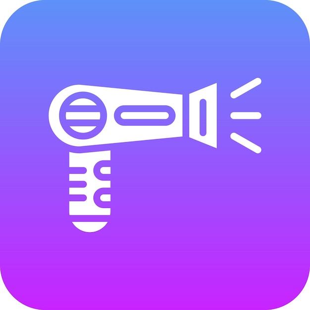 Ilustración del icono vectorial del secador de cabello del conjunto de iconos de servicios hoteleros