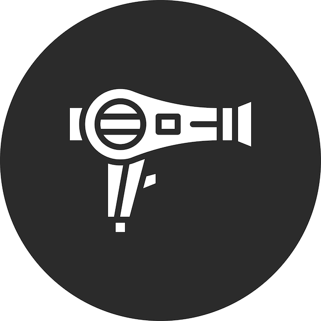 Ilustración del icono vectorial del secador de pelo del conjunto de iconos de cosméticos