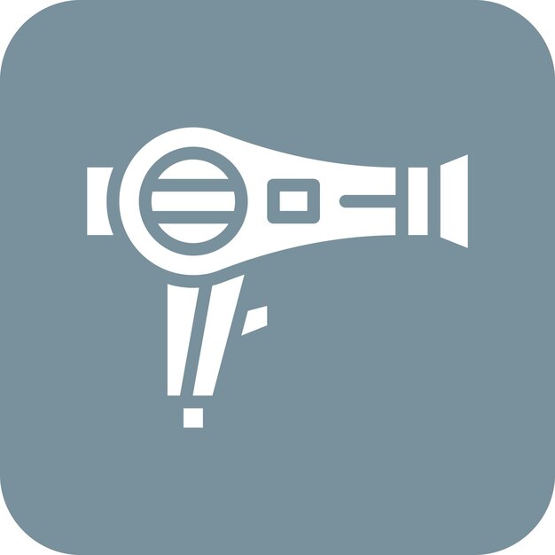 Ilustración del icono vectorial del secador de pelo del conjunto de iconos de cosméticos