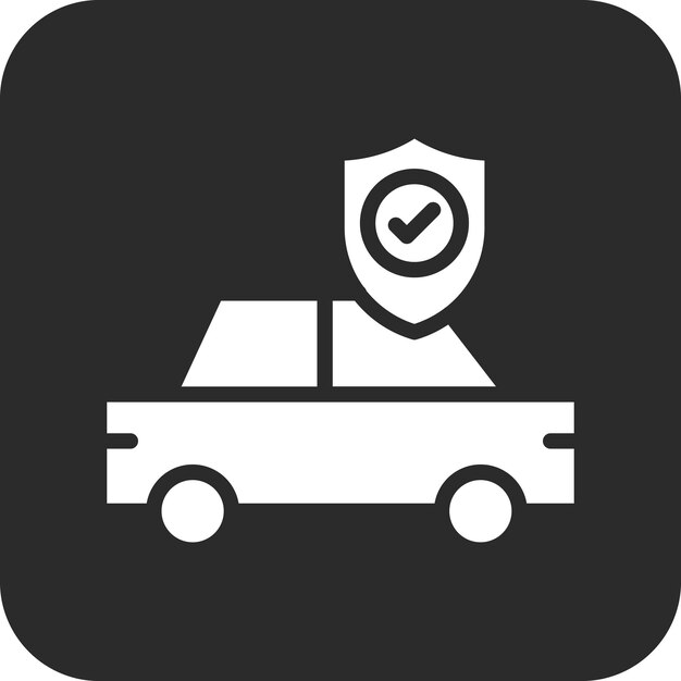 Ilustración del icono vectorial de seguridad del automóvil del conjunto de iconos de protección y seguridad