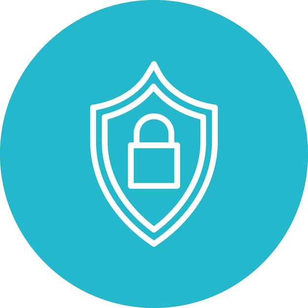 Ilustración del icono vectorial de seguridad del conjunto de iconos de banca y finanzas
