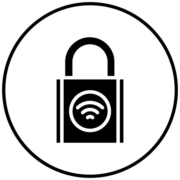 Ilustración del icono vectorial de seguridad del hogar de Smart Home