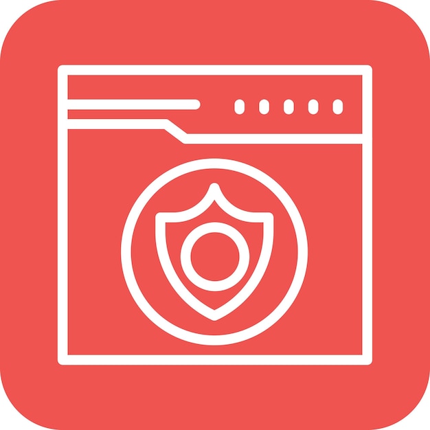 Ilustración del icono vectorial de seguridad del sitio web del conjunto de iconos de marketing