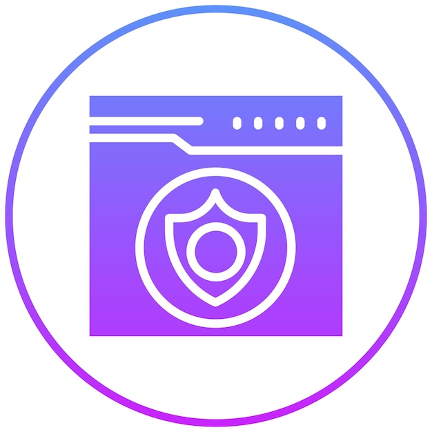 Ilustración del icono vectorial de seguridad del sitio web del conjunto de iconos de marketing
