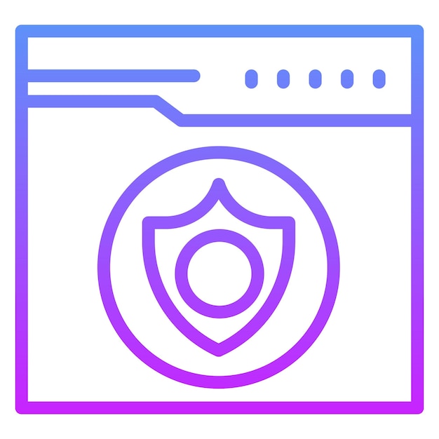 Ilustración del icono vectorial de seguridad del sitio web del conjunto de iconos de marketing