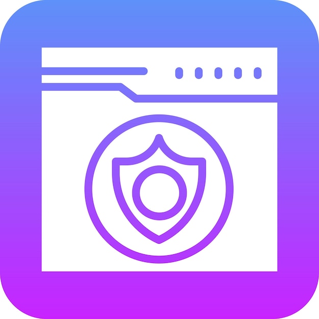 Ilustración del icono vectorial de seguridad del sitio web del conjunto de iconos de marketing