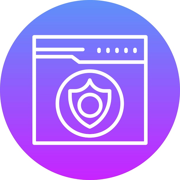 Ilustración del icono vectorial de seguridad del sitio web del conjunto de iconos de marketing