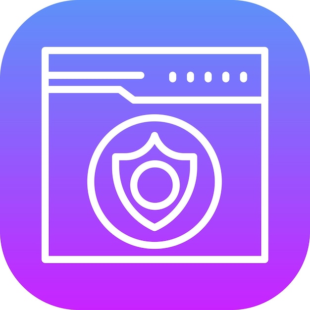 Ilustración del icono vectorial de seguridad del sitio web del conjunto de iconos de marketing