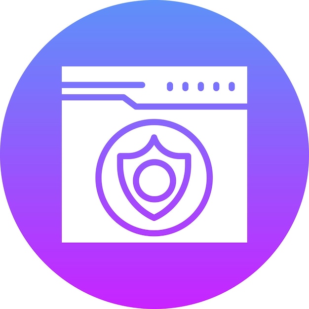Ilustración del icono vectorial de seguridad del sitio web del conjunto de iconos de marketing