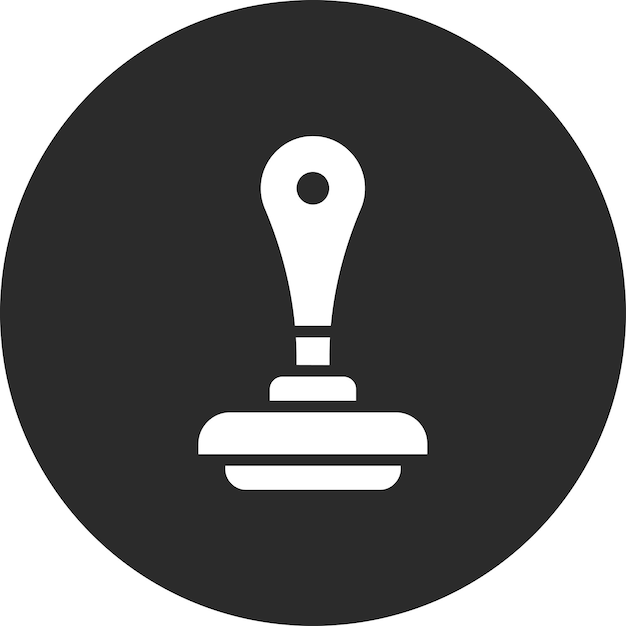 Ilustración del icono vectorial del sello del conjunto de iconos de papelería de Office