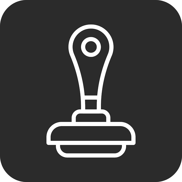 Ilustración del icono vectorial del sello del conjunto de iconos de papelería de Office