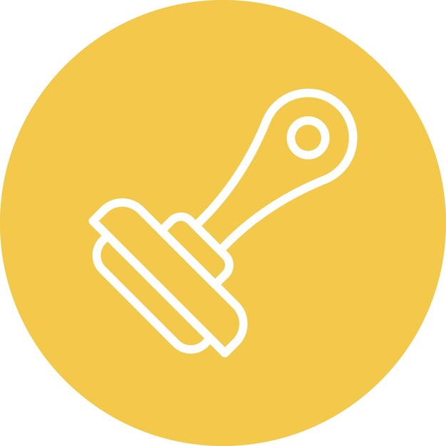 Ilustración del icono vectorial del sello de goma del conjunto de iconos de inmigración