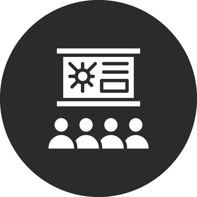 Ilustración del icono vectorial del seminario de química del conjunto de iconos de química