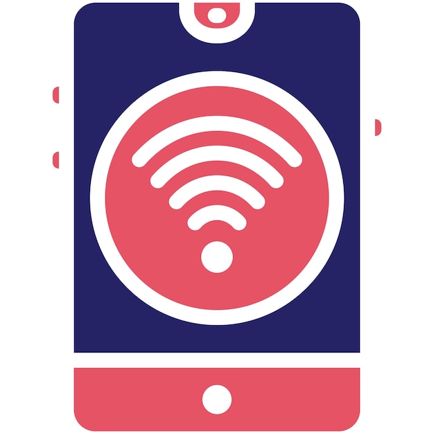 Ilustración del icono vectorial de señal Wifi 4 de la interfaz de usuario móvil