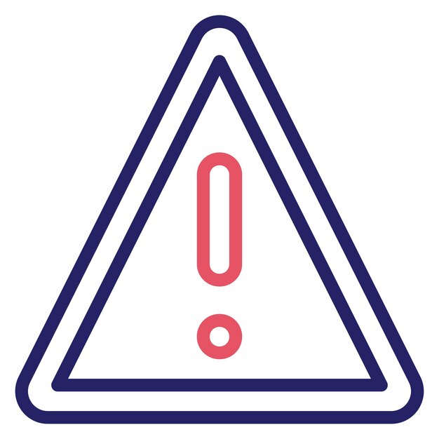Ilustración del icono vectorial de señales de advertencia del conjunto de iconos de salud mental
