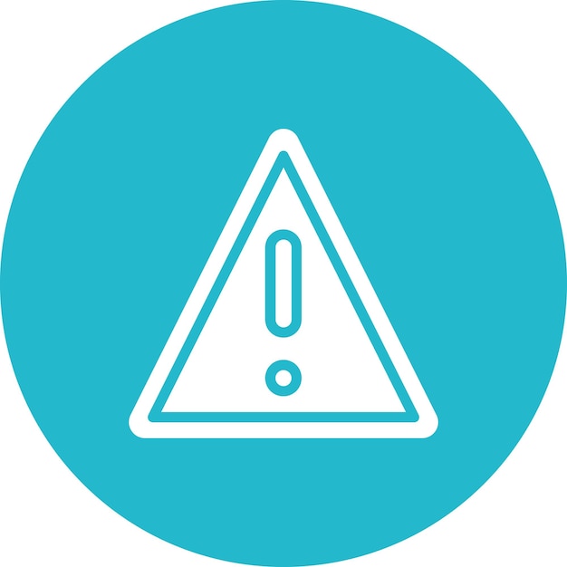 Ilustración del icono vectorial de señales de advertencia del conjunto de iconos de salud mental