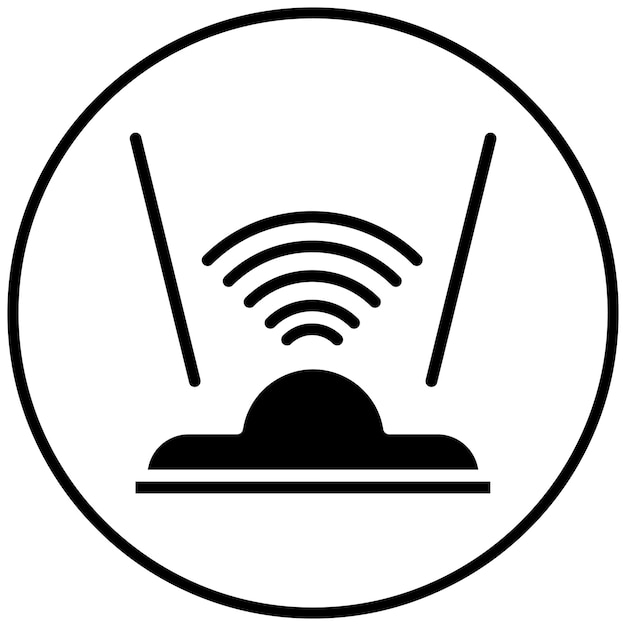 Ilustración del icono vectorial del sensor infrarrojo del conjunto de iconos del hogar inteligente