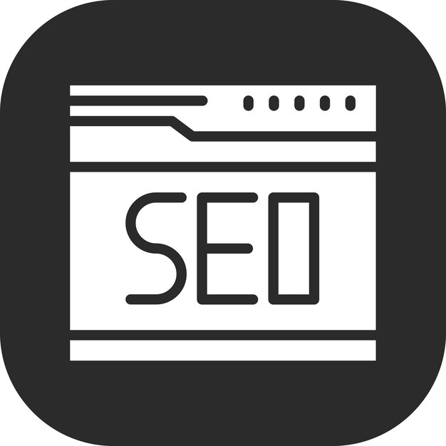 Ilustración del icono vectorial de SEO del sitio web del conjunto de iconos de marketing