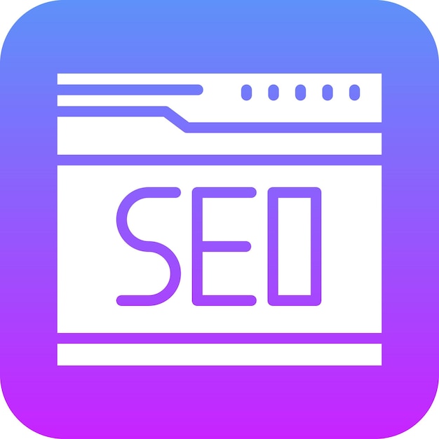 Ilustración del icono vectorial de SEO del sitio web del conjunto de iconos de marketing