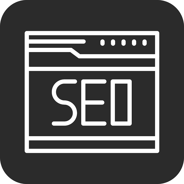 Ilustración del icono vectorial de SEO del sitio web del conjunto de iconos de marketing