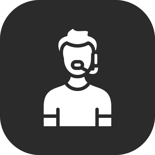 Ilustración del icono vectorial de servicio al cliente del conjunto de iconos de comunicaciones