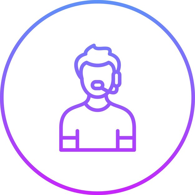Ilustración del icono vectorial de servicio al cliente del conjunto de iconos de comunicaciones