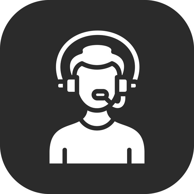 Ilustración del icono vectorial de servicio al cliente del conjunto de iconos de entrega y logística