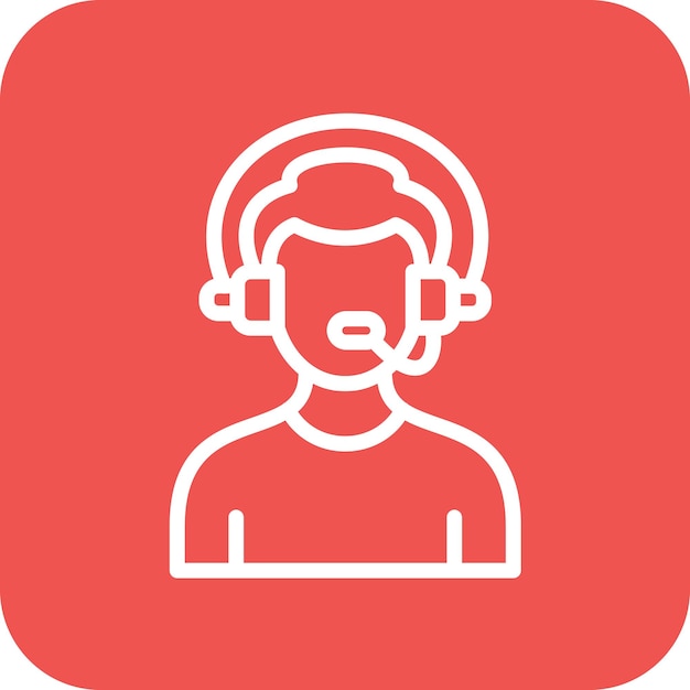 Ilustración del icono vectorial de servicio al cliente del conjunto de iconos de entrega y logística
