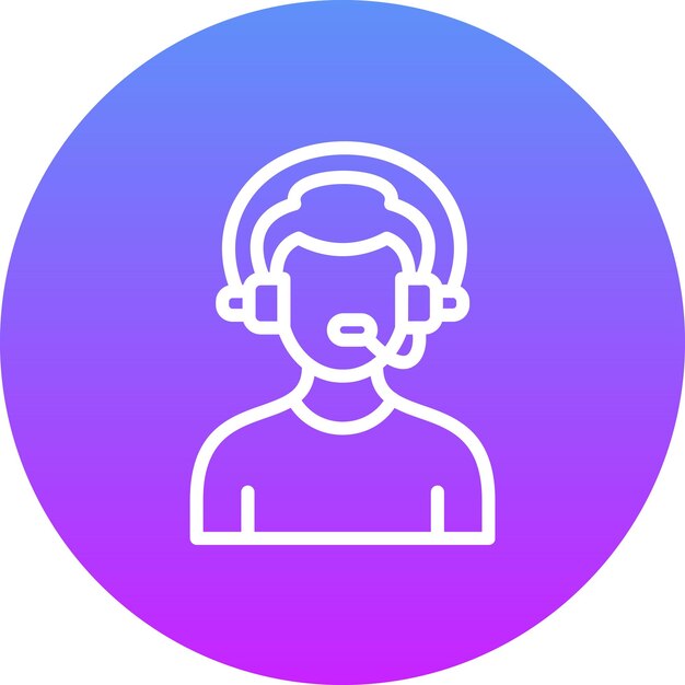 Ilustración del icono vectorial de servicio al cliente del conjunto de iconos de entrega y logística