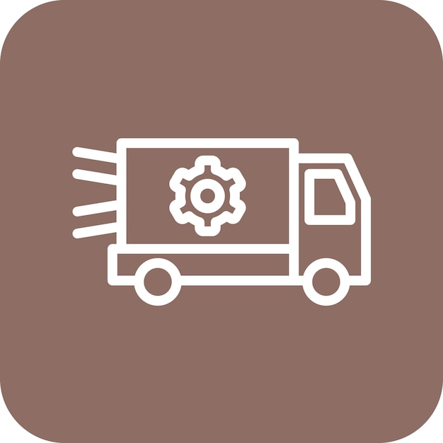 Ilustración del icono vectorial de servicio de entrega del conjunto de iconos de entrega y logística